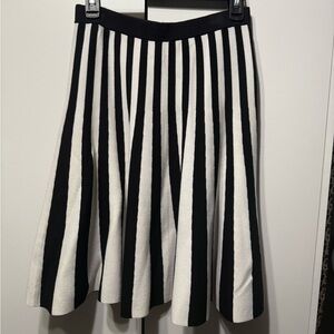 Premise Black and White A-Line midi Skirt